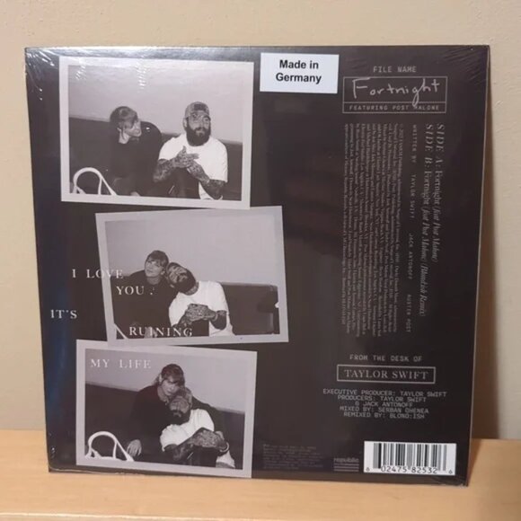 Taylor Swift/ Post Malone Fortnight RSD 7"Vinyl *will trade signed showgirl CD* - Picture 3 of 6